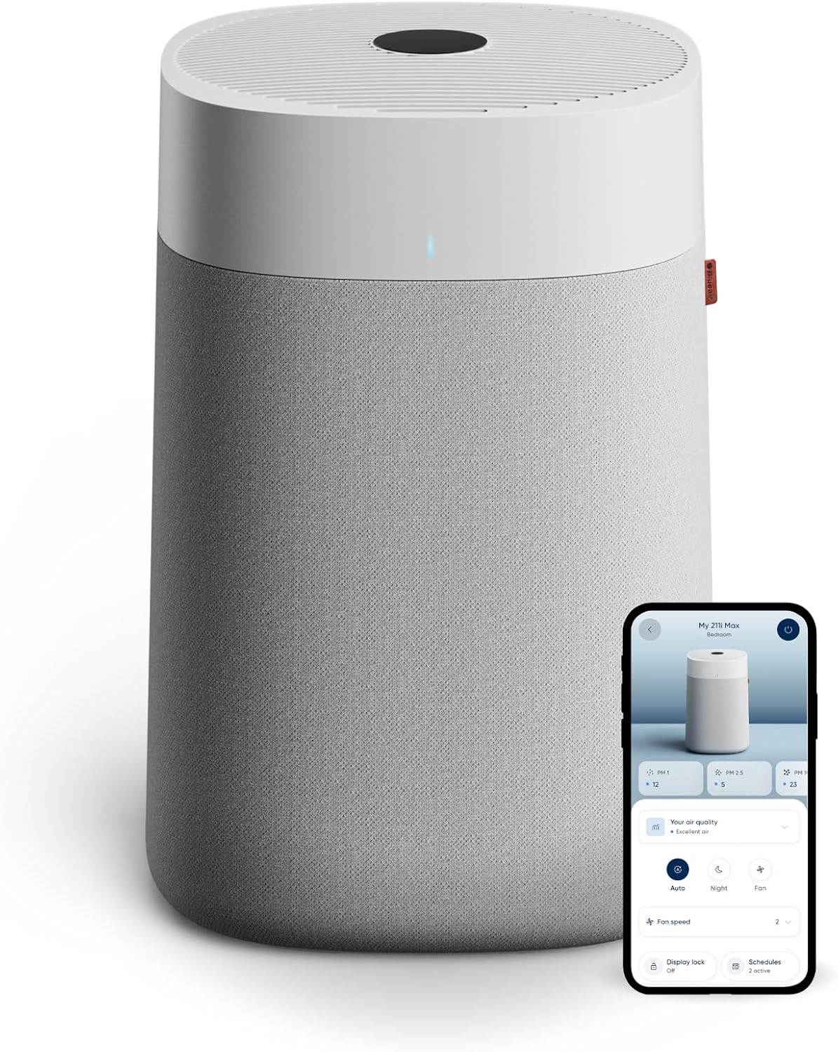 BLUEAIR Air Purifier for Large Rooms, Cleans 3,048 Sqft/hr, Ultra-Quiet HEPASilent Smart Filter, Removes Pets, Allergies, Virus, Dust, Mold & Smoke – Blue Pure 211i Max