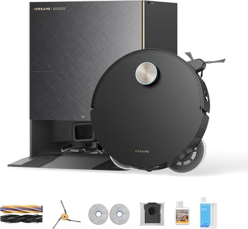 Dreame X60 Max Ultra Robot Vacuum and Mop | 35,000Pa, 3.13" Ultra-Slim, Self-Empty & Refilling, Mop Self-Cleaning, 280+ Obstacle Avoidance, Upgraded from X50 Series
