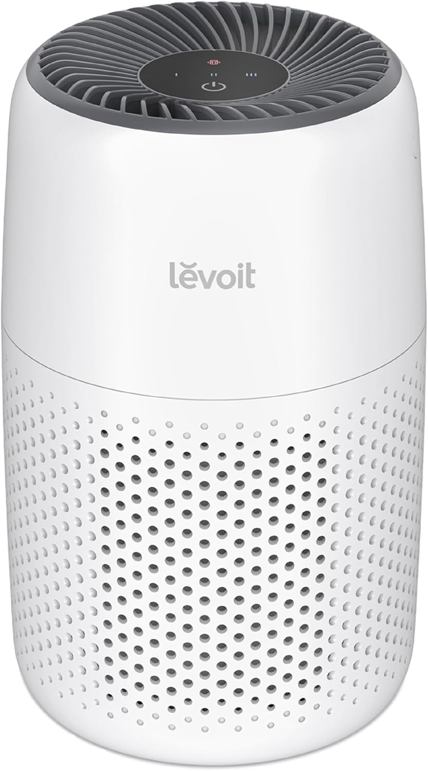 LEVOIT Core Mini-P Air Purifier | AHAM Verified 3-in-1 Filter, Removes Pet Dander, Smoke, Allergens, Dust & Odor | Aroma Pad | Bedroom Home Office Desktop, White